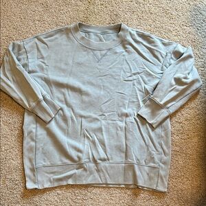 Aerie Women's Crewneck Sweater in Soft Gray